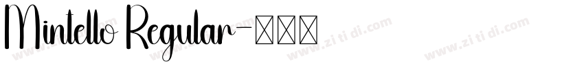 Mintello Regular字体转换